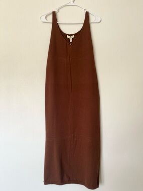 NWT Sleeveless Brown Maxi Dress
